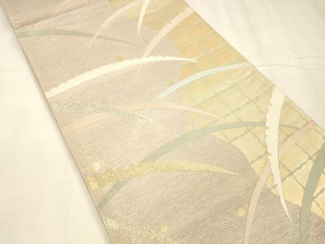 平和屋着物＊夏物 六通柄袋帯 唐織 竜田川 金銀糸 正絹 逸品 DABE6057cm