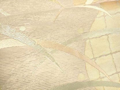 平和屋着物＊夏物 六通柄袋帯 唐織 竜田川 金銀糸 正絹 逸品 DABE6057cm