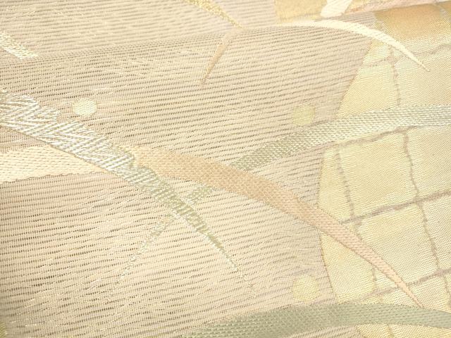 平和屋着物＊夏物 六通柄袋帯 唐織 竜田川 金銀糸 正絹 逸品 DABE6057cm