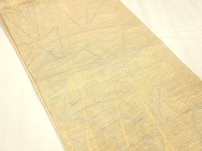 平和屋着物＊夏物 織物一筋名門 織悦 全通柄 本袋帯 抽象文様 金銀糸 正絹 逸品 DABE6058cm