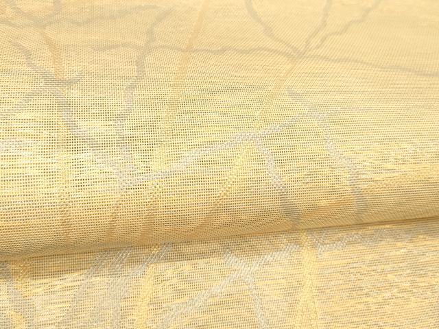 平和屋着物＊夏物 織物一筋名門 織悦 全通柄 本袋帯 抽象文様 金銀糸 正絹 逸品 DABE6058cm