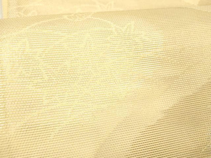 平和屋着物＊夏物 六通柄袋帯 草花文 金銀糸 正絹 逸品 DABE6060cm