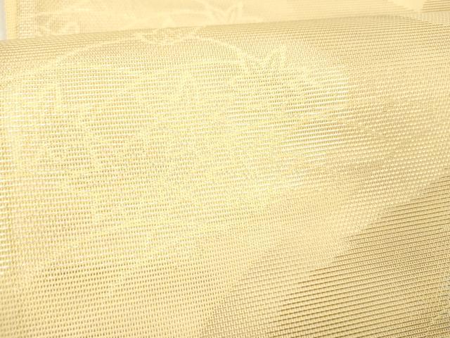 平和屋着物＊夏物 六通柄袋帯 草花文 金銀糸 正絹 逸品 DABE6060cm
