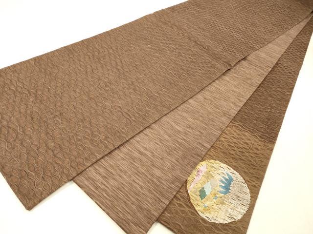 平和屋着物▽太鼓柄袋帯 スリーシーズン 春夏秋 すくい織 風景文 正絹 逸品 DABE6063cm