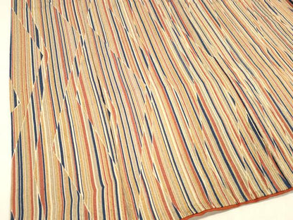 平和屋着物■上質な小紋　抽象間道　正絹　逸品　DABE6069cm