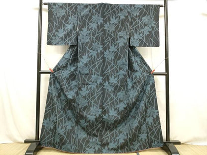 平和屋着物■小紋　草花文　洗える着物　DABE6070cm