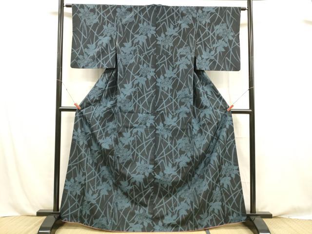 平和屋着物■小紋　草花文　洗える着物　DABE6070cm