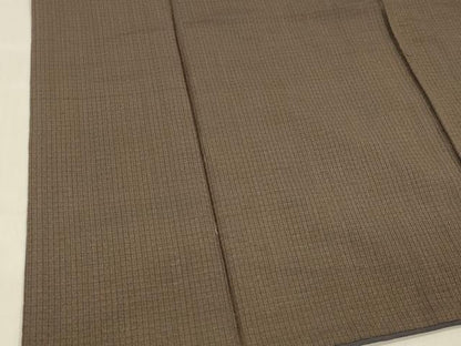 平和屋着物■上質な紬　格子　正絹　逸品　DABE6072cm