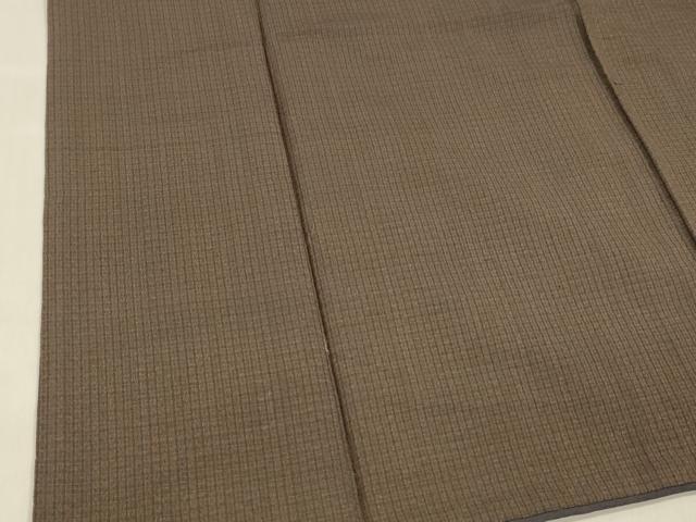 平和屋着物■上質な紬　格子　正絹　逸品　DABE6072cm
