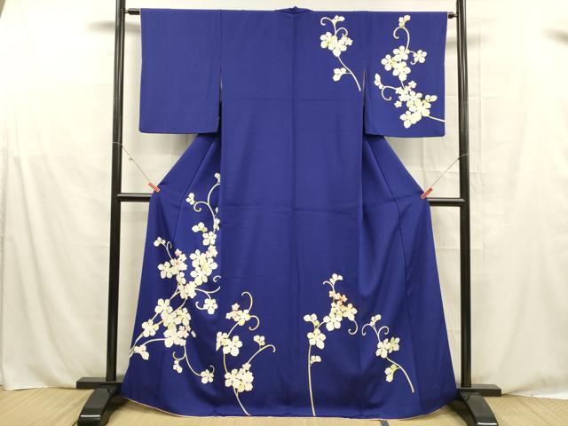 平和屋着物■訪問着　花唐草文　正絹　逸品　DABE6073cm