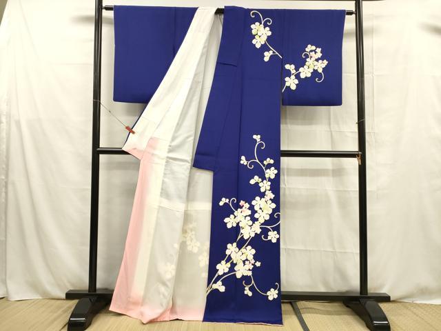 平和屋着物■訪問着　花唐草文　正絹　逸品　DABE6073cm