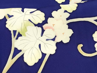 平和屋着物■訪問着　花唐草文　正絹　逸品　DABE6073cm