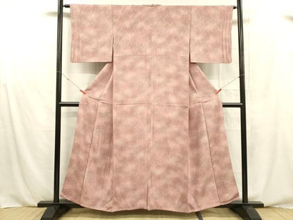 平和屋着物■上質な小紋　草葉文　暈し染め　正絹　逸品　DABE6074cm