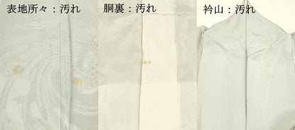 平和屋着物■無地絵羽訪問着　鳳凰文　白花色　正絹　逸品　DABE6076cm