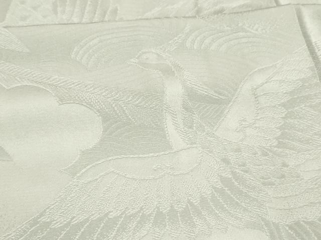 平和屋着物■無地絵羽訪問着　鳳凰文　白花色　正絹　逸品　DABE6076cm