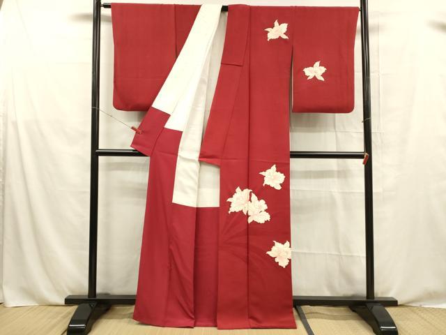 平和屋着物■訪問着　草花文　金彩　正絹　逸品　DABE6077cm
