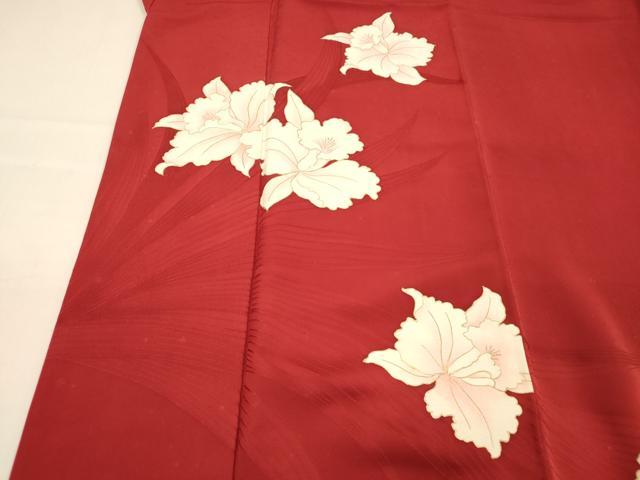 平和屋着物■訪問着　草花文　金彩　正絹　逸品　DABE6077cm