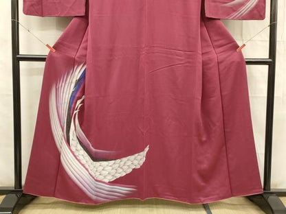 平和屋着物■訪問着　花鳥文　暈し染め　銀彩　やまと誂製　正絹　逸品　DABE6080cm
