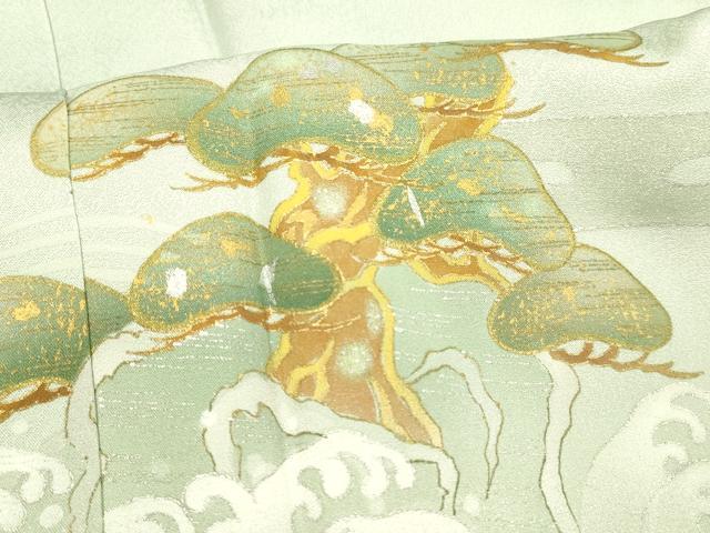 平和屋着物■訪問着　流水松文　暈し染め　金銀彩　正絹　逸品　DABE6085cm