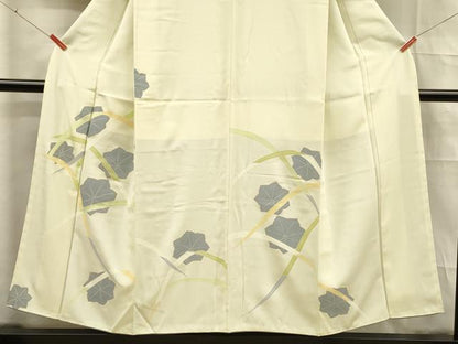 平和屋着物■訪問着　草花文　金彩　正絹　逸品　未使用　DABE6094cm