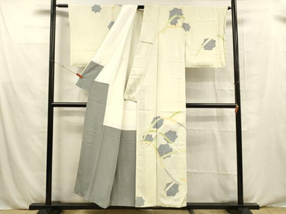 平和屋着物■訪問着　草花文　金彩　正絹　逸品　未使用　DABE6094cm