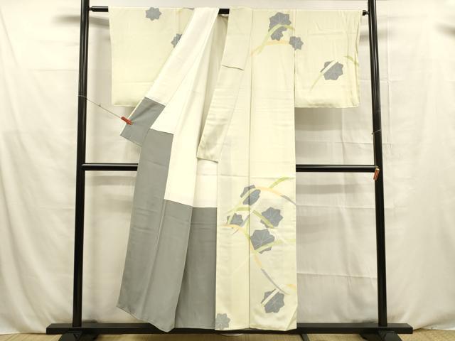 平和屋着物■訪問着　草花文　金彩　正絹　逸品　未使用　DABE6094cm