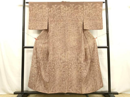 平和屋着物■無地絵羽訪問着　草花文　藤花房　正絹　逸品　DABE6095cm