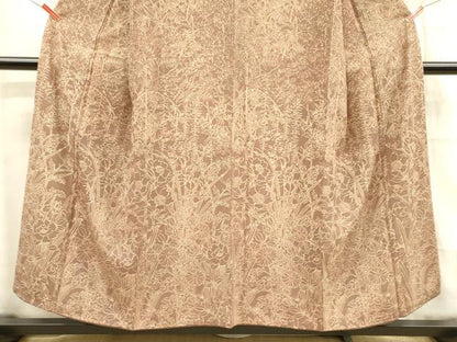 平和屋着物■無地絵羽訪問着　草花文　藤花房　正絹　逸品　DABE6095cm
