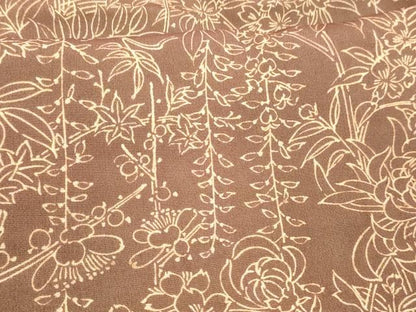 平和屋着物■無地絵羽訪問着　草花文　藤花房　正絹　逸品　DABE6095cm