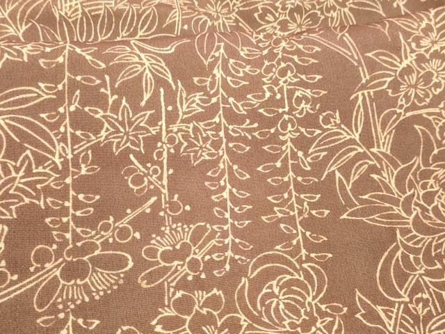平和屋着物■無地絵羽訪問着　草花文　藤花房　正絹　逸品　DABE6095cm
