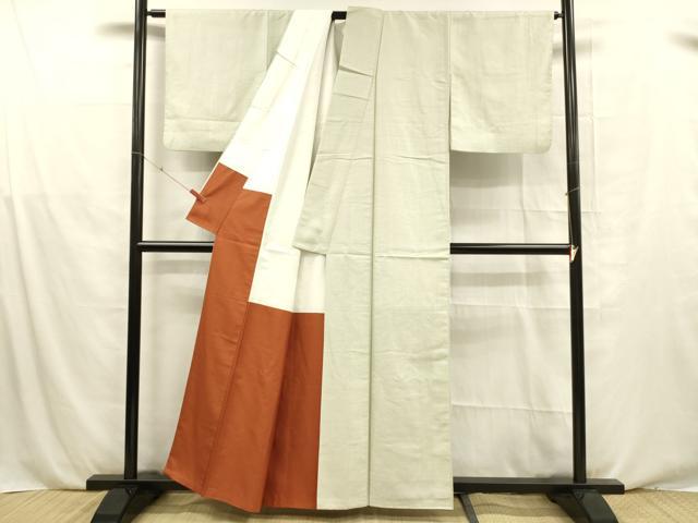 平和屋着物■上質な紬　100亀甲　総詰め　正絹　逸品　DABE6099cm