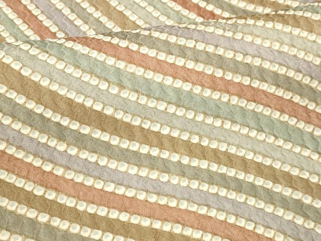 平和屋着物■上質な小紋　ふくれ織　斜線文　正絹　逸品　未使用　DABE6100cm