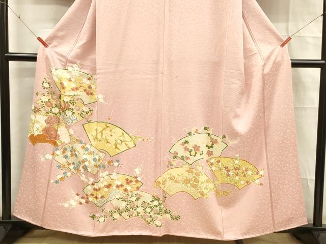 平和屋着物■豪華色留袖　地紙花文　金彩　正絹　逸品　DABE6103cm