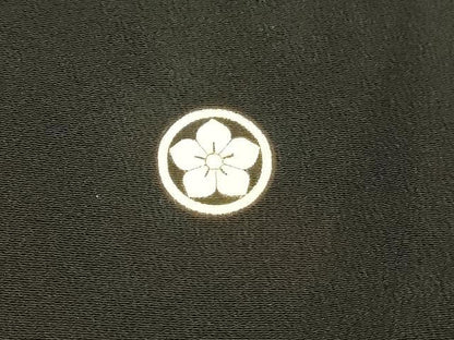 平和屋着物■豪華黒留袖　駒刺繍　器物笹竹花文　金彩　正絹　逸品　DABE6104cm