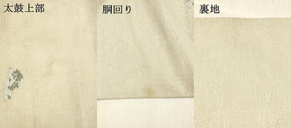 平和屋着物＊夏物　アンティーク　大正ロマン　九寸名古屋帯　風景文　金銀糸　正絹　逸品　DABE6107cm