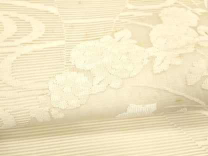 平和屋着物＊夏物 絽綴れ 太鼓柄袋帯 流水草花文 正絹 逸品 DABE6111cm