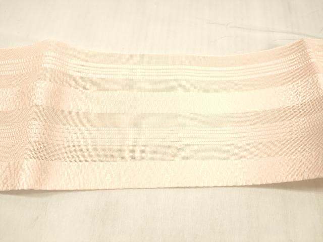 平和屋着物＊夏物 博多織 八寸名古屋帯 紗献上 珊瑚色 DABE6117cm
