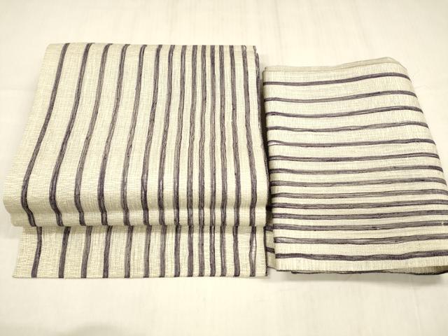 平和屋着物＊夏物 つけ帯 間道 正絹 逸品 DABE6118cm