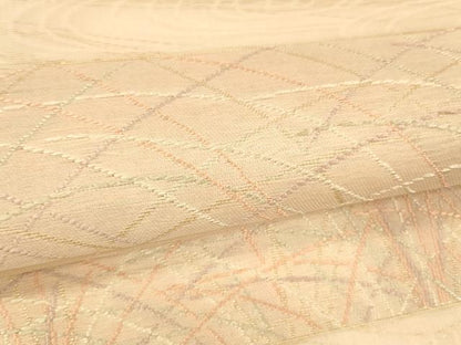 平和屋着物＊夏物 六通柄袋帯 唐織 流水草葉文 金糸 正絹 逸品 DABE6122cm