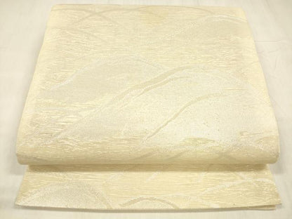 平和屋着物＊夏物 六通柄 本袋帯 遠山芝文 銀糸 正絹 逸品 DABE6123cm