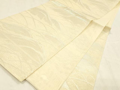 平和屋着物＊夏物 六通柄 本袋帯 遠山芝文 銀糸 正絹 逸品 DABE6123cm