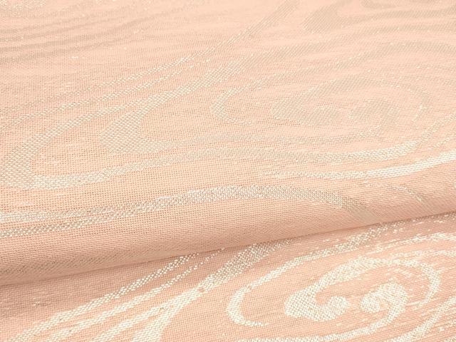 平和屋着物＊夏物 六通柄袋帯 流水文 銀糸 正絹 逸品 DABE6124cm
