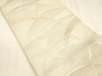 平和屋着物＊夏物 六通柄袋帯 雪芝文 金糸 正絹 逸品 DABE6125cm