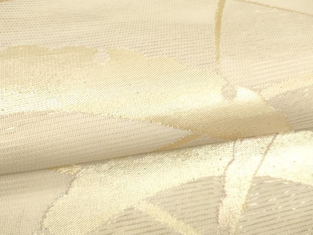 平和屋着物＊夏物 六通柄袋帯 雪芝文 金糸 正絹 逸品 DABE6125cm