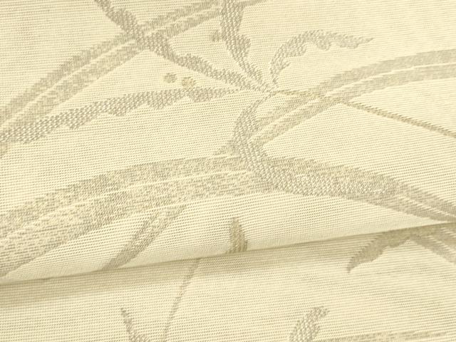 平和屋着物＊夏物 八寸名古屋帯 草葉文 金銀糸 DABE6128cm