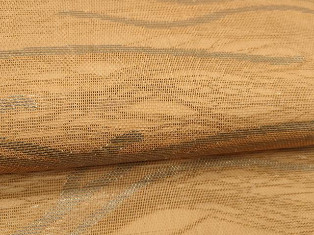 平和屋着物＊夏物 全通柄 本袋帯 抽象文様 銀糸 正絹 逸品 DABE6131cm