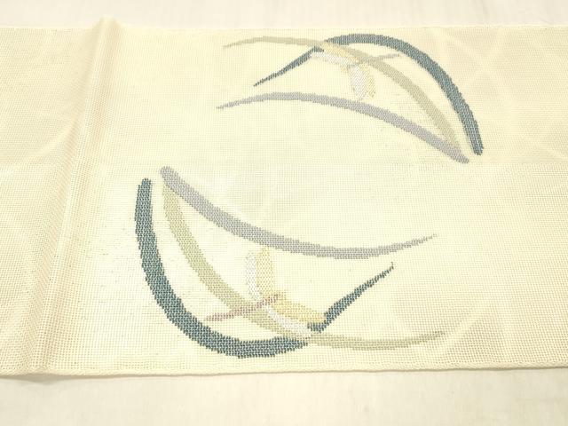 平和屋着物＊夏物 六通柄 本袋帯 蜻蛉草葉文 金銀糸 正絹 逸品 DABE6136cm