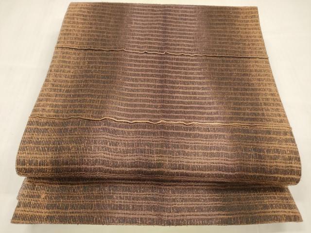 平和屋着物▽全通柄　京袋帯　スリーシーズン　春夏秋　抽象文様　正絹　逸品　DABE6140cm