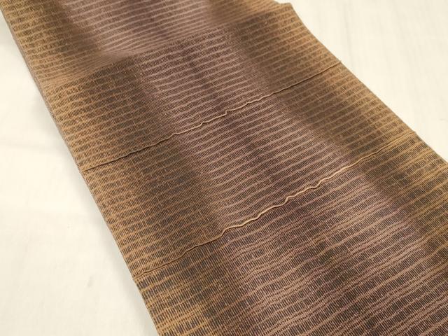 平和屋着物▽全通柄　京袋帯　スリーシーズン　春夏秋　抽象文様　正絹　逸品　DABE6140cm