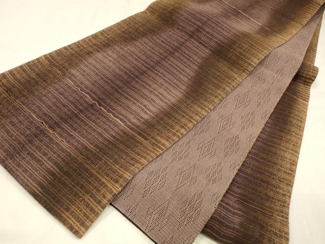 平和屋着物▽全通柄　京袋帯　スリーシーズン　春夏秋　抽象文様　正絹　逸品　DABE6140cm